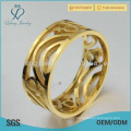 Hollow gold ring for female,gold ring female jewelry